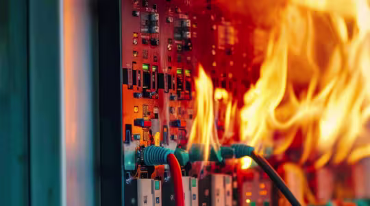 electrical fire in breaker box