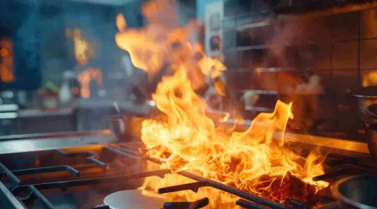 kitchen grease fire