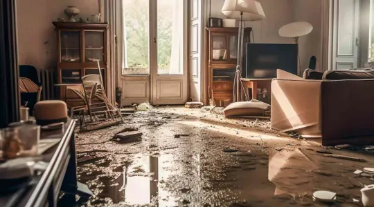 old home with water damage