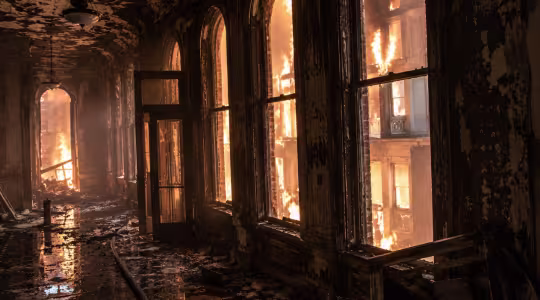 Historic Building on Fire